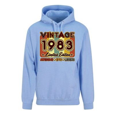 Vintage 1983 40th Birthday Limited Edition Awesome Epic Legend Unisex Surf Hoodie