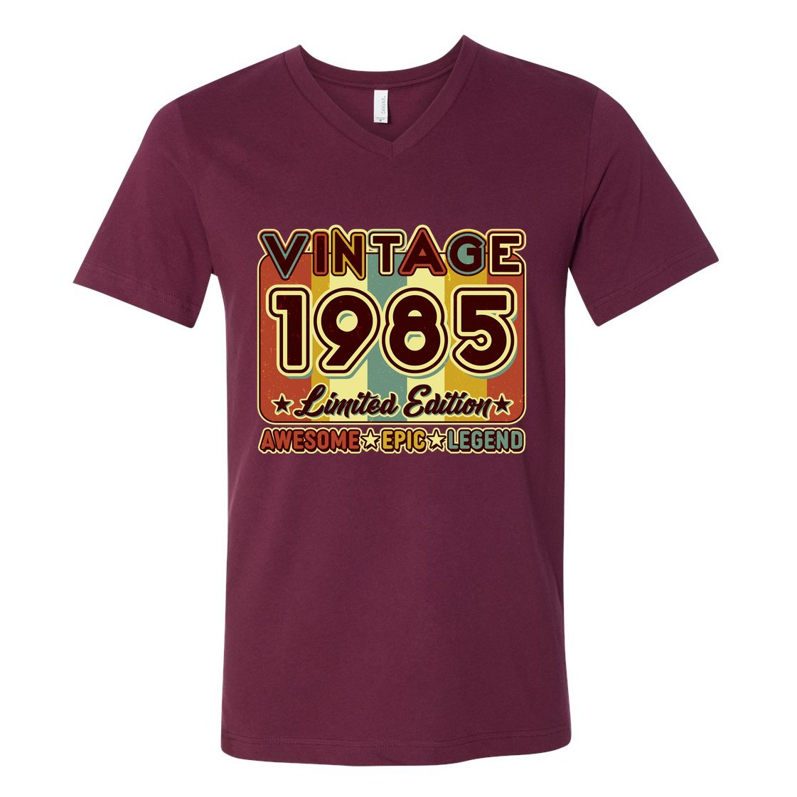 Vintage 1985 40th Birthday Limited Edition Awesome Epic Legend V-Neck T-Shirt