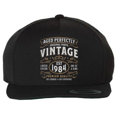 Vintage 1984 40th Birthday Gifts 40 Year Old Wool Snapback Cap