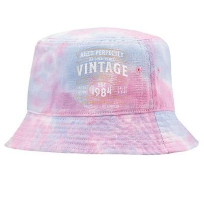 Vintage 1984 40th Birthday Gifts 40 Year Old Tie-Dyed Bucket Hat