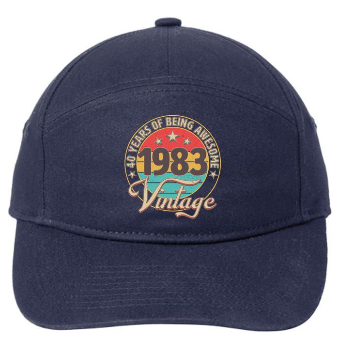 Vintage 1983 40 Years Of Being Awesome 7-Panel Snapback Hat