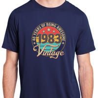 Vintage 1983 40 Years Of Being Awesome Adult ChromaSoft Performance T-Shirt