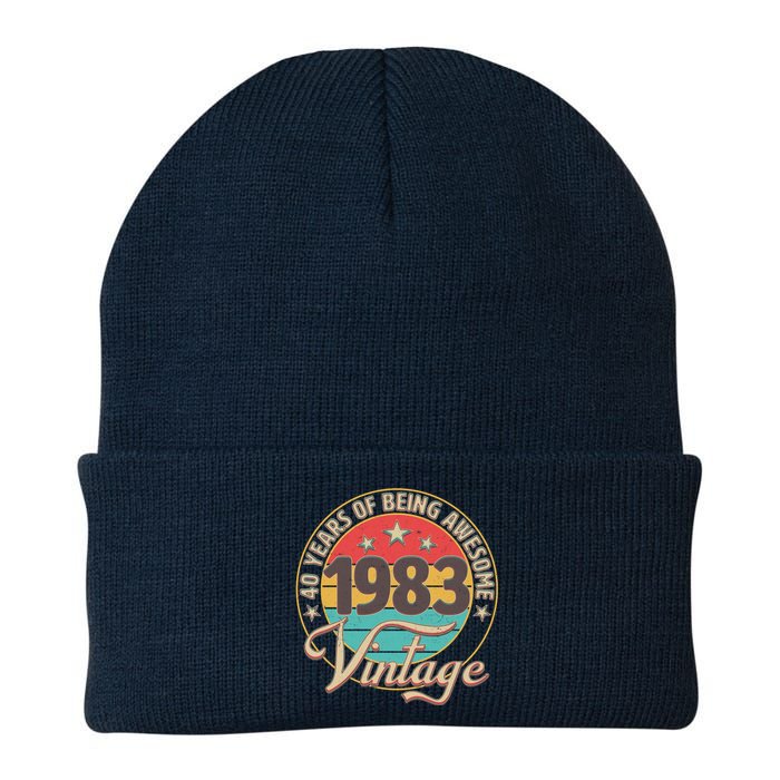 Vintage 1983 40 Years Of Being Awesome Knit Cap Winter Beanie