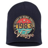 Vintage 1983 40 Years Of Being Awesome Short Acrylic Beanie