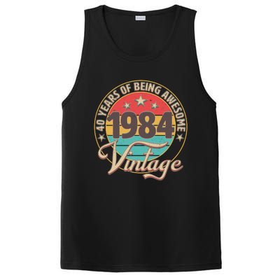 Vintage 1984 40 Years Of Being Awesome PosiCharge Competitor Tank