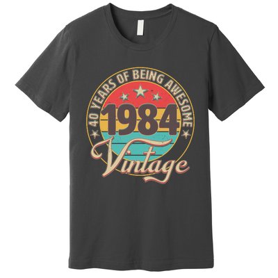 Vintage 1984 40 Years Of Being Awesome Premium T-Shirt