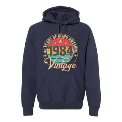 Vintage 1984 40 Years Of Being Awesome Premium Hoodie