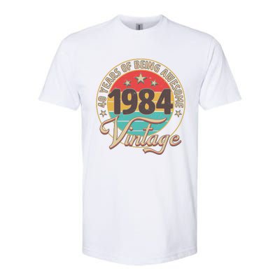 Vintage 1984 40 Years Of Being Awesome Softstyle® CVC T-Shirt