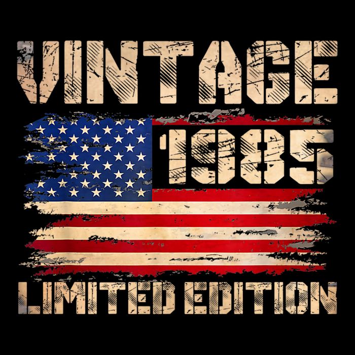 Vintage 1985 40th Birthday Gifts 40 Year Old American Flag T-Shirt