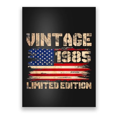 Vintage 1985 40th Birthday Gifts 40 Year Old American Flag Poster