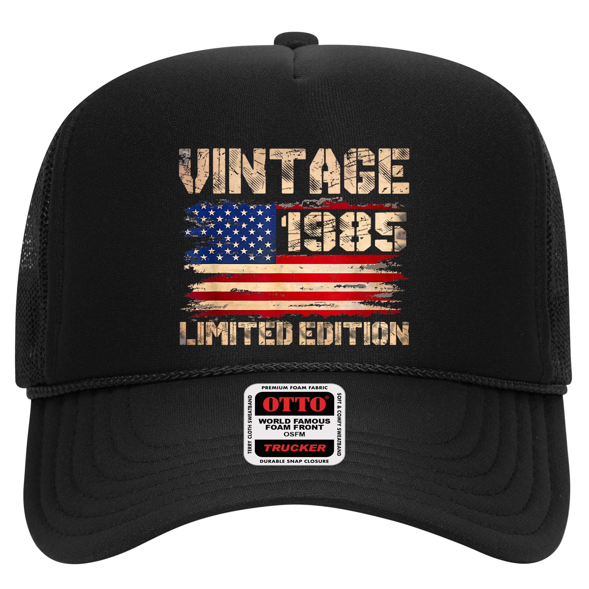 Vintage 1985 40th Birthday Gifts 40 Year Old American Flag Hat