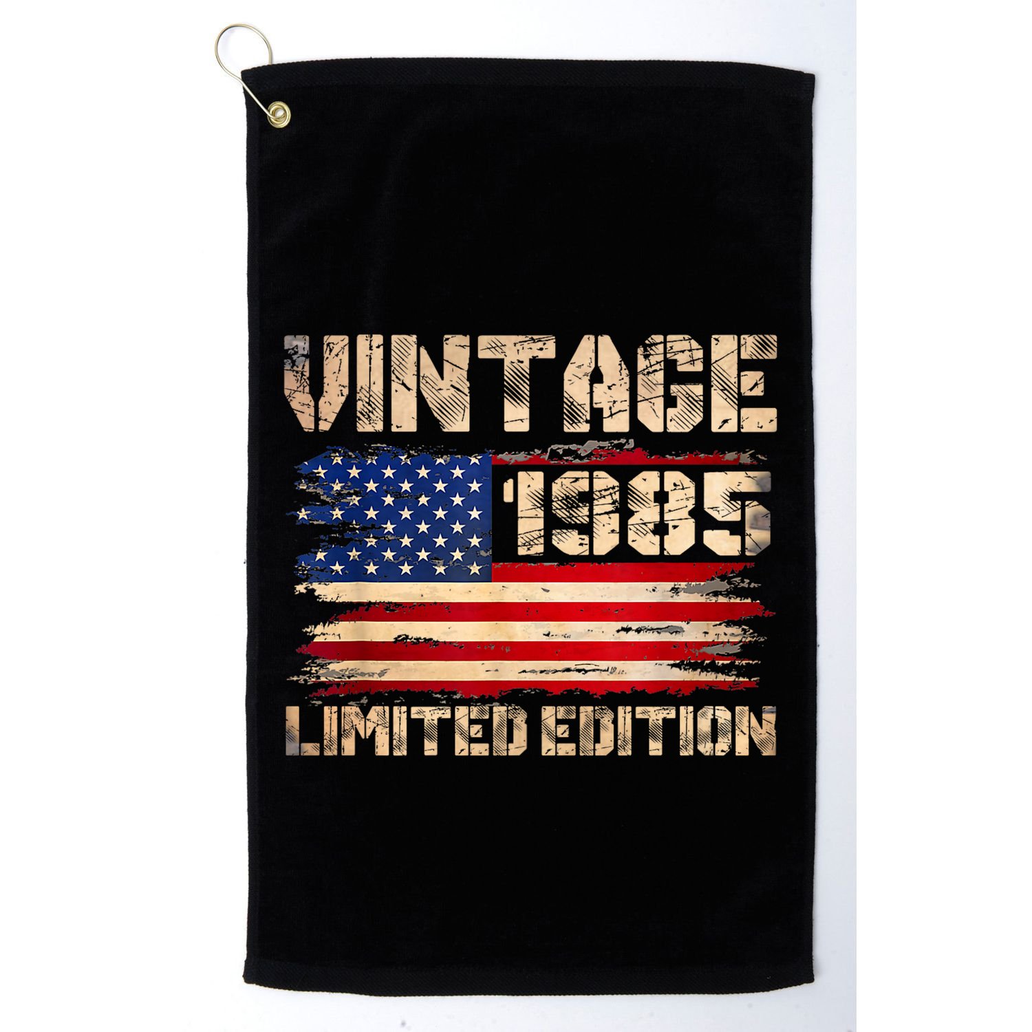 Vintage 1985 40th Birthday Gifts 40 Year Old American Flag Golf Towel