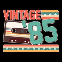 Vintage 1985 40th Birthday Cassette Tape Backpack