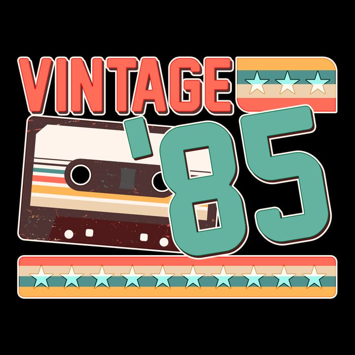 Vintage 1985 40th Birthday Cassette Tape Backpack