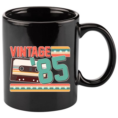 Vintage 1985 40th Birthday Cassette Tape 11oz C Handle Ceramic Mug