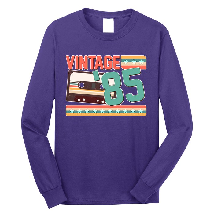 Vintage 1985 40th Birthday Cassette Tape Long Sleeve Shirt