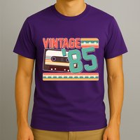 Vintage 1985 40th Birthday Cassette Tape T-Shirt