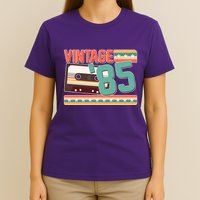 Vintage 1985 40th Birthday Cassette Tape T-Shirt