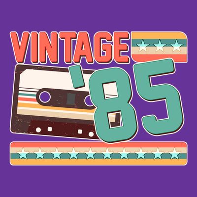 Vintage 1985 40th Birthday Cassette Tape T-Shirt