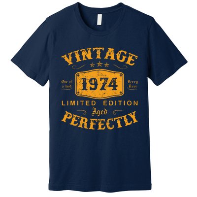 Vintage 1974 48 Birthday Gifts 48th Birthday Gifts Premium T-Shirt