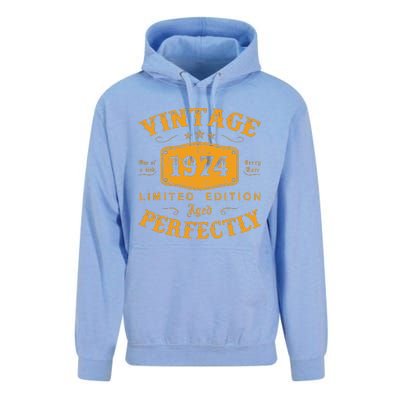 Vintage 1974 48 Birthday Gifts 48th Birthday Gifts Unisex Surf Hoodie