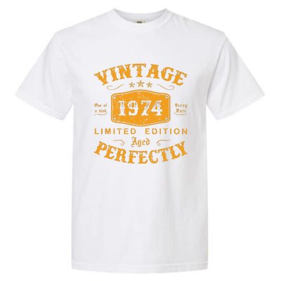 Vintage 1974 48 Birthday Gifts 48th Birthday Gifts Garment-Dyed Heavyweight T-Shirt