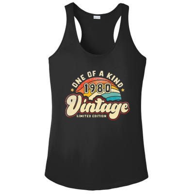 Vintage 1980 43 Years Old Limited Edition 43th Birthday Ladies PosiCharge Competitor Racerback Tank