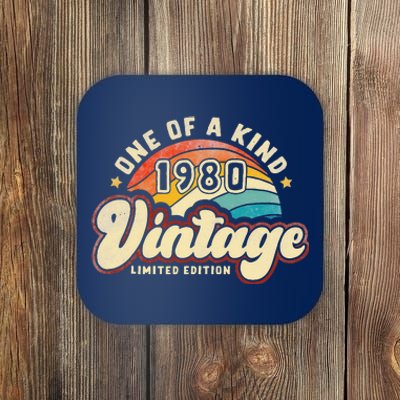 Vintage 1980 43 Years Old Limited Edition 43th Birthday Coaster