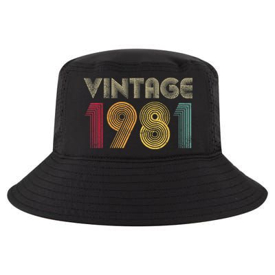 Vintage 1981 42nd Birthday Gift Retro  Wo 42 Years Old Cool Comfort Performance Bucket Hat