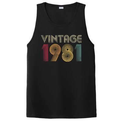 Vintage 1981 42nd Birthday Gift Retro  Wo 42 Years Old PosiCharge Competitor Tank