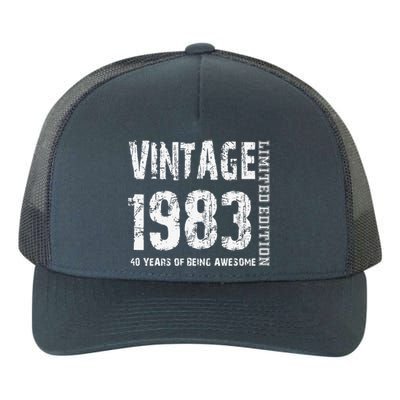 Vintage 1983 40 Years Of Being Awesome 40th Birthday Yupoong Adult 5-Panel Trucker Hat