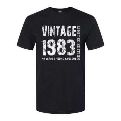 Vintage 1983 40 Years Of Being Awesome 40th Birthday Softstyle® CVC T-Shirt