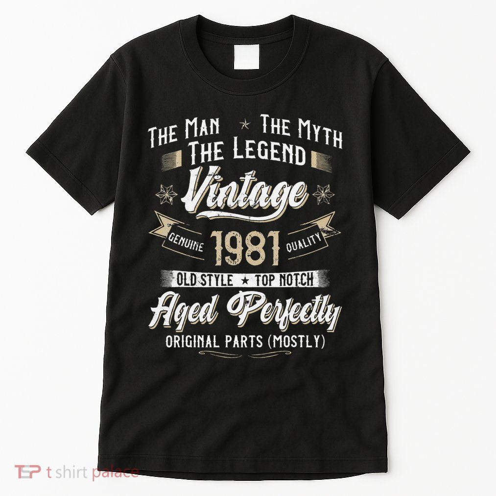 Vintage 1981 42nd Birthday Gift 42 Years Old Tall T-Shirt