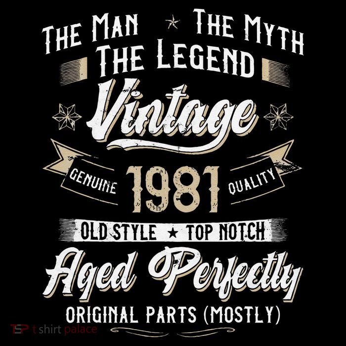 Vintage 1981 42nd Birthday Gift 42 Years Old Tall T-Shirt
