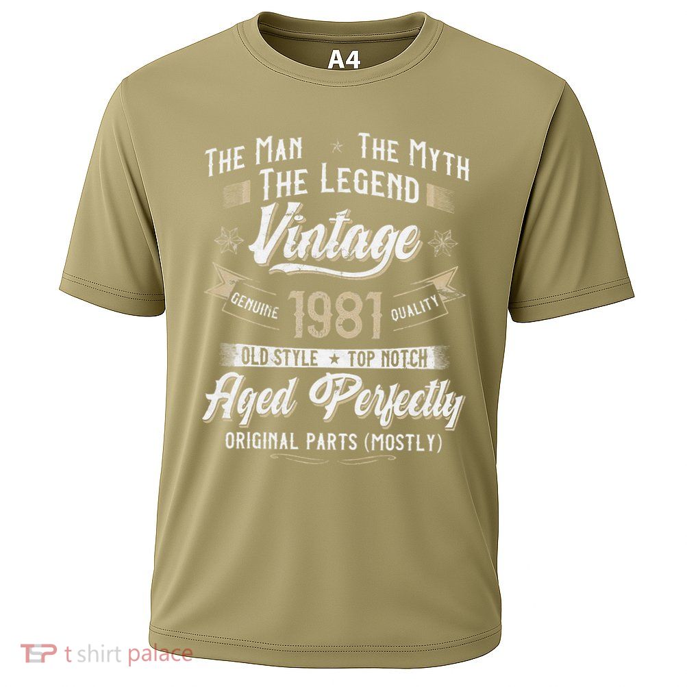 Vintage 1981 42nd Birthday Gift 42 Years Old Performance Shirt