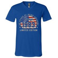 Vintage 1983 40 Years of Being Awesome Gifts 40th Birthday V-Neck T-Shirt