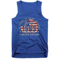 Vintage 1983 40 Years of Being Awesome Gifts 40th Birthday Tank Top