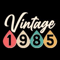 Vintage 1985 40th Birthday Retro Teardrop Design Polo