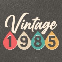 Vintage 1985 40th Birthday Retro Teardrop Design Cotton Canvas Backpack