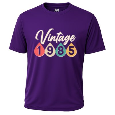 Vintage 1985 40th Birthday Retro Teardrop Design Performance Shirt