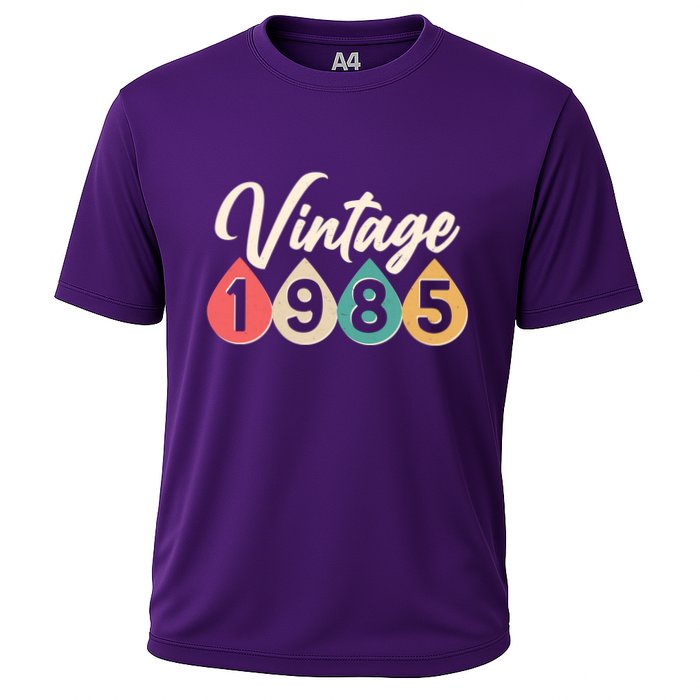 Vintage 1985 40th Birthday Retro Teardrop Design Performance Shirt