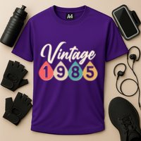 Vintage 1985 40th Birthday Retro Teardrop Design Performance Shirt
