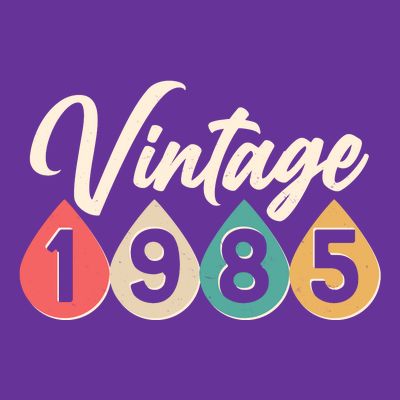 Vintage 1985 40th Birthday Retro Teardrop Design T-Shirt