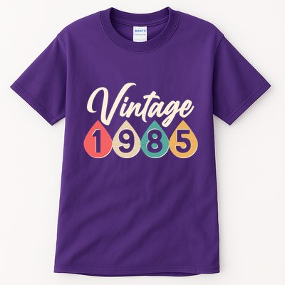 Vintage 1985 40th Birthday Retro Teardrop Design Tall T-Shirt