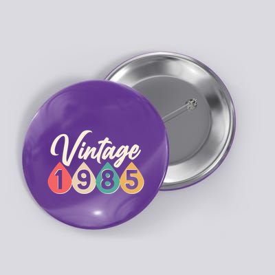 Vintage 1985 40th Birthday Retro Teardrop Design Button