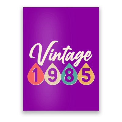 Vintage 1985 40th Birthday Retro Teardrop Design Poster
