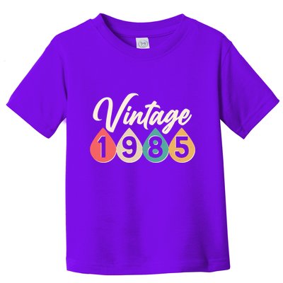 Vintage 1985 40th Birthday Retro Teardrop Design Toddler T-Shirt