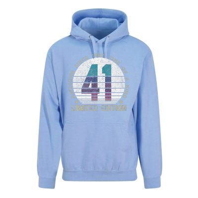 Vintage 1982 41 Year Old Gifts Limited Edition 41st Birthday Unisex Surf Hoodie