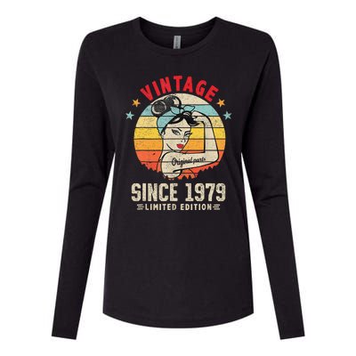 Vintage 1979 45th Bday Funny 45 Year Old Birthday Womens Cotton Relaxed Long Sleeve T-Shirt