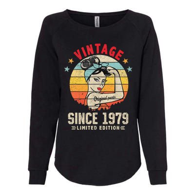 Vintage 1979 45th Bday Funny 45 Year Old Birthday Womens California Wash Sweatshirt